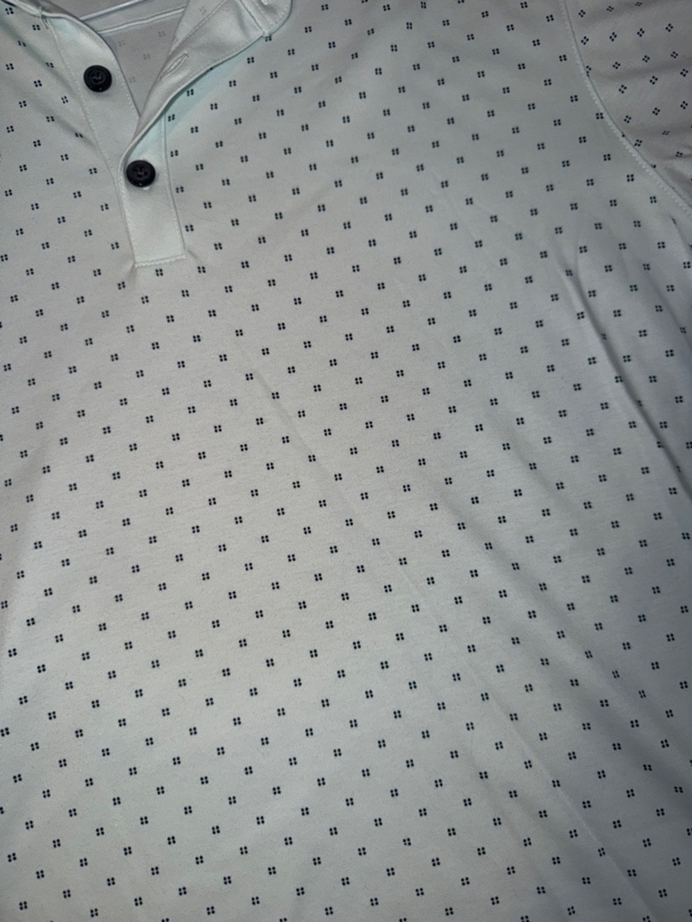 Banana Republic Light Blue Polo with Micro Dot Print - Picture 2 of 5